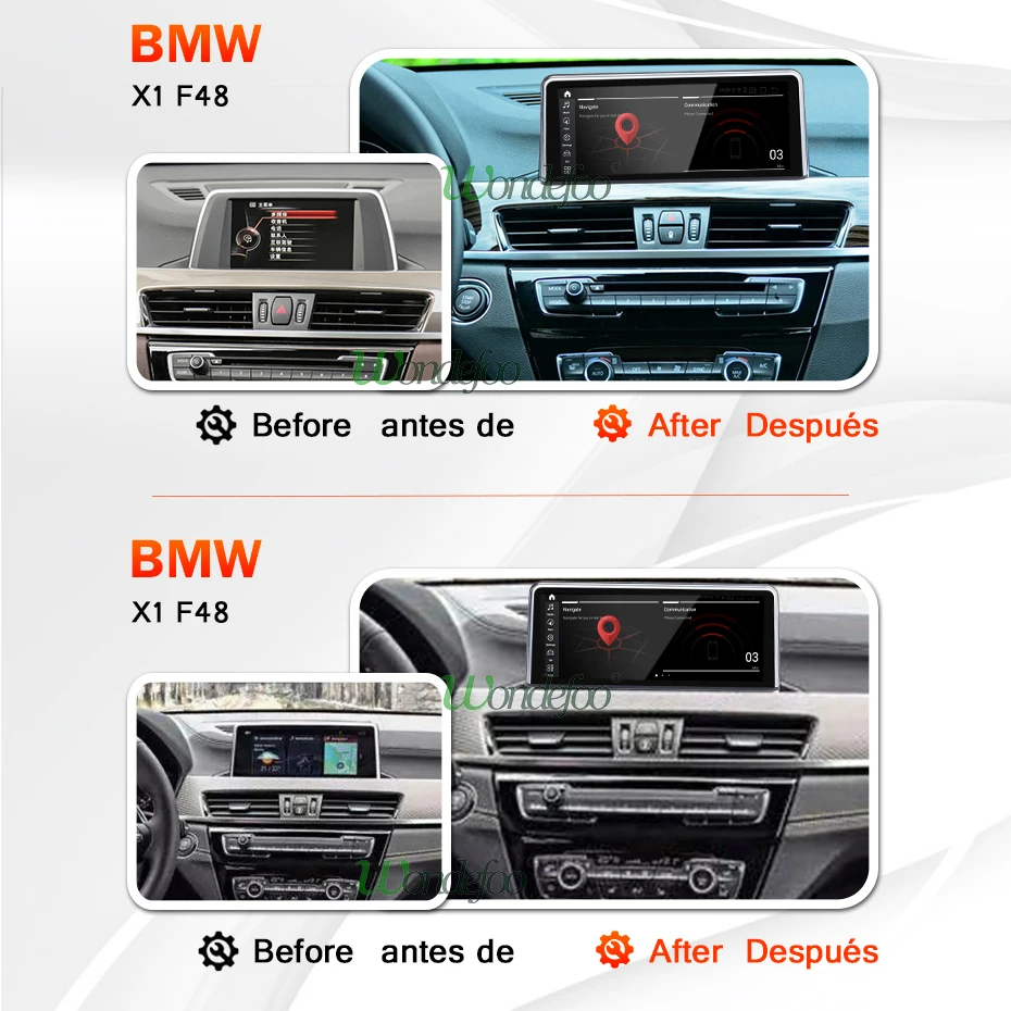 Best 10.25" IPS Android 9.0/7.1 4G 64G Auto Radio GPS for BMW X1 F48 2016 2017 2018 NBT System Navigation WIFI BT no DVD Player 1