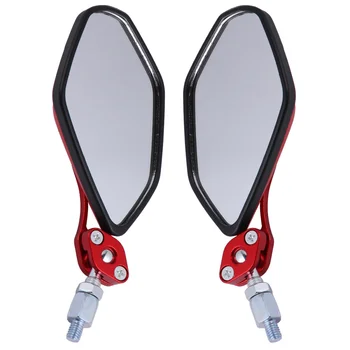 

1 Pair Motorbike Retroreflector Motorcycle Rearview Mirror Modified 360°Rotated Adjustable Rearview Mirror (Red)
