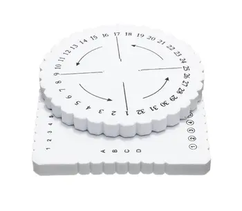 

2 Pcs Round Square Disc Macrame Braided Cord String Bracelet Handmade Weaving Disc Plate DIY Materials Sewing Tools