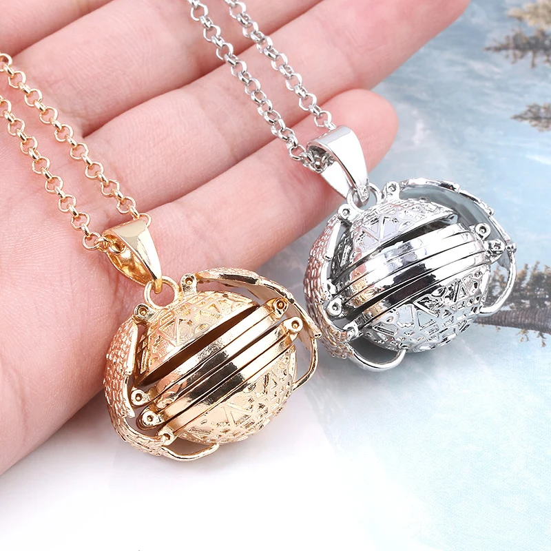 

SG Magic Expanding Photos Pendant Memorable Pendant Necklace Retro Sweater Chain Can Open Angel Wings Necklace Fashion Jewelry