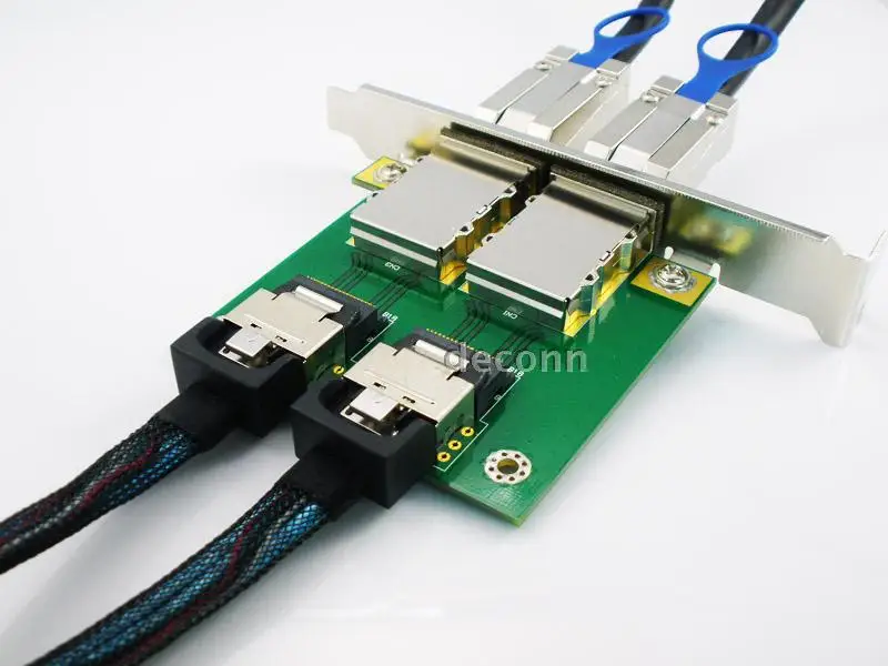 Mini SAS SFF-8088 к SAS 36Pin SFF-8087 PCBA гнездовой адаптер с кронштейн pci