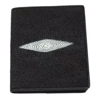Thailand Genuine Stingrary Skin Male Short Clutch Wallet Authentic Real Stingray Leather Men's Small Trifold Wallet Card Holders 1