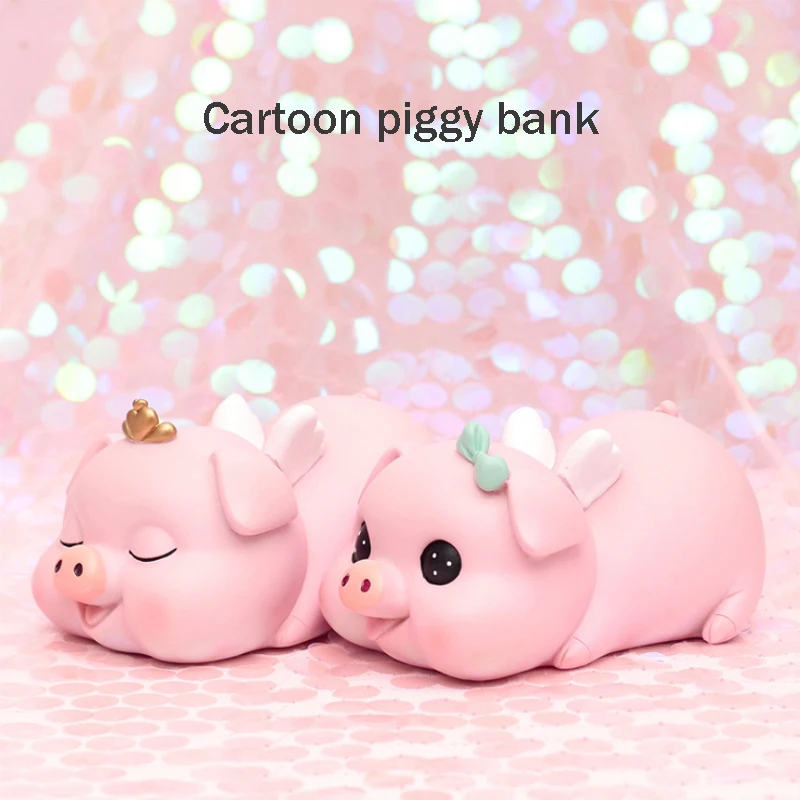 ~Sparschwein Harz Handwerk Münze Piggy Bank Schwein Spardose Kinder Geschenke 