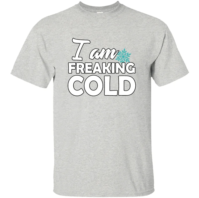 Забавная Повседневная дышащая футболка для мужчин с надписью «i am Fred cold», новинка, Мужская футболка с круглым вырезом и коротким рукавом - Цвет: Men-Gray