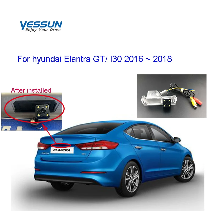 Yessun Автомобильная камера заднего вида для hyundai Elantra GT/ I30 2016 2017 2018 CCD Ночное видение