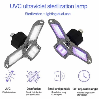 

60W E27 Disinfection Lamp Sterilizer Dual Mode of Lighting and Disinfection UVC Bulb High Quality Ultraviolet Germicidal Light