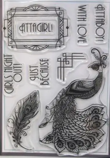 

Peacock Transparent Clear Silicone Stamp Seal for DIY scrapbooking photo album Decorative clear stamps A1070
