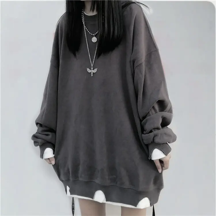 

Women's sweater with plush thickened and loose Korean version