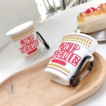 

For Airpods 1/2 Case,3D Cute Cup Noodle Case For Airpods Case,Soft Silicone Earphone Headphone Cover For Airpods Pro Case