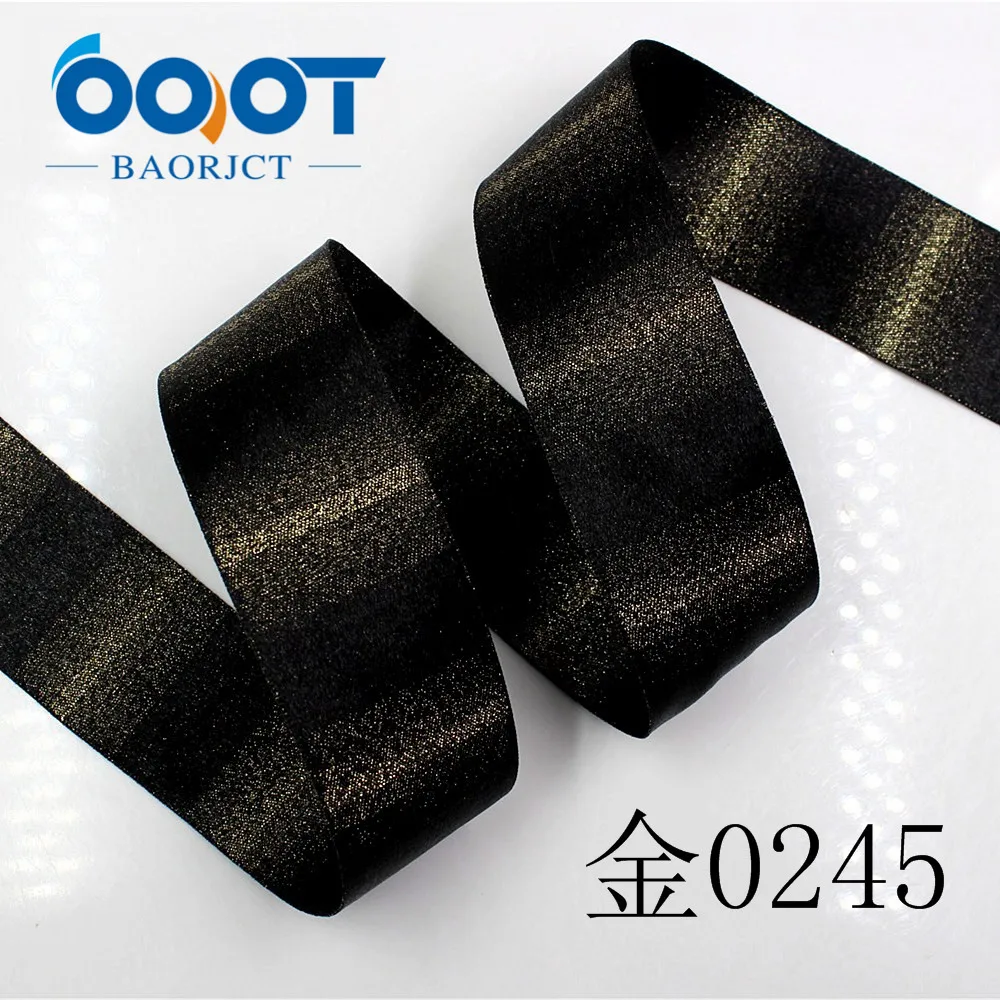 10Yards/lot 1-1/2"38MM 1712282 Gold Wire Double-sided Solid Color Ribbon Printing Ribbon Wedding Accessories DIY Materials