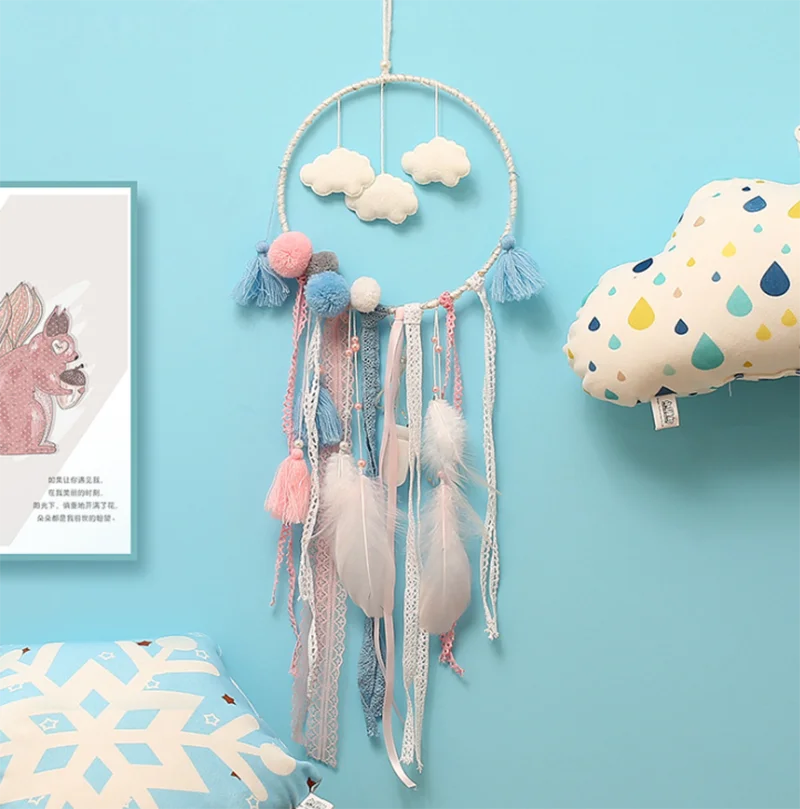 Hand-woven Wall-mounted Cloud Dream Catcher Tassels For Family Apartment Dormitory Room Living Dining Decoration | Дом и сад
