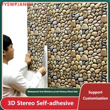 10 Pcs 3D Wall Sticker Panels Imitation Brick Self Adhesive Wallpaper Kitchen Bedroom Decor Living Room Home House Decoration TV
