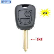 2 кнопки дистанционного ключа оболочки чехол Брелок умный корпус для ключей от автомобиля чехол для Citroen Saxo Xsara Picasso Berlingo SX9 Uncut Blade