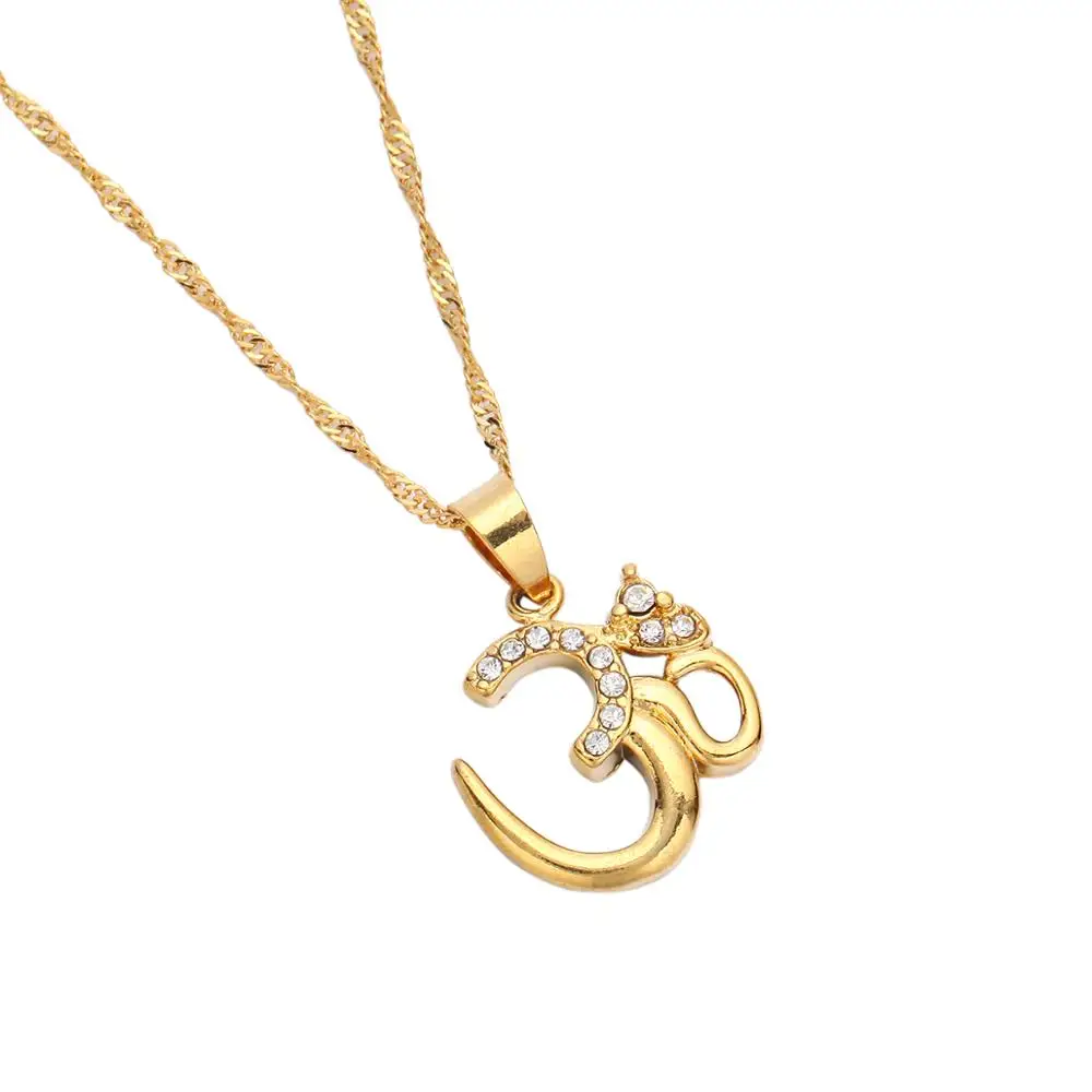 Кулон золотого цвета в индийском стиле ожерелье-символ индейского камня |