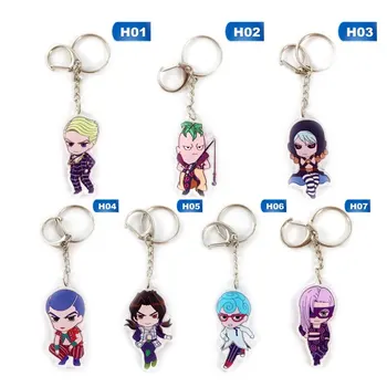 

Anime Jojo Bizarre Adventure Bag Car Key Pendants Keychain Fashion Cartoon Figure Acrylic Keyrings