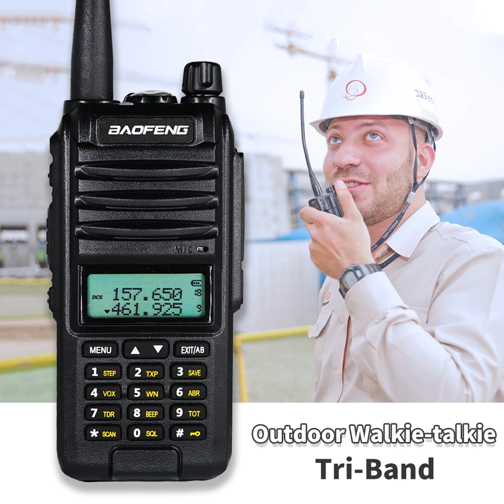 Baofeng BF-A58 S трехдиапазонная рация VHF UHF двухдиапазонный приемопередатчик 3800 мАч портативный CB Ham Радио 8 Вт 10 км трехполосная рация