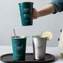 

304 Stainless Steel Spray Paint Cold Drink Cup Drinking Wine Cup Juice Beer Coffee Milk Tea Cup Household Office Use Gargle Cup