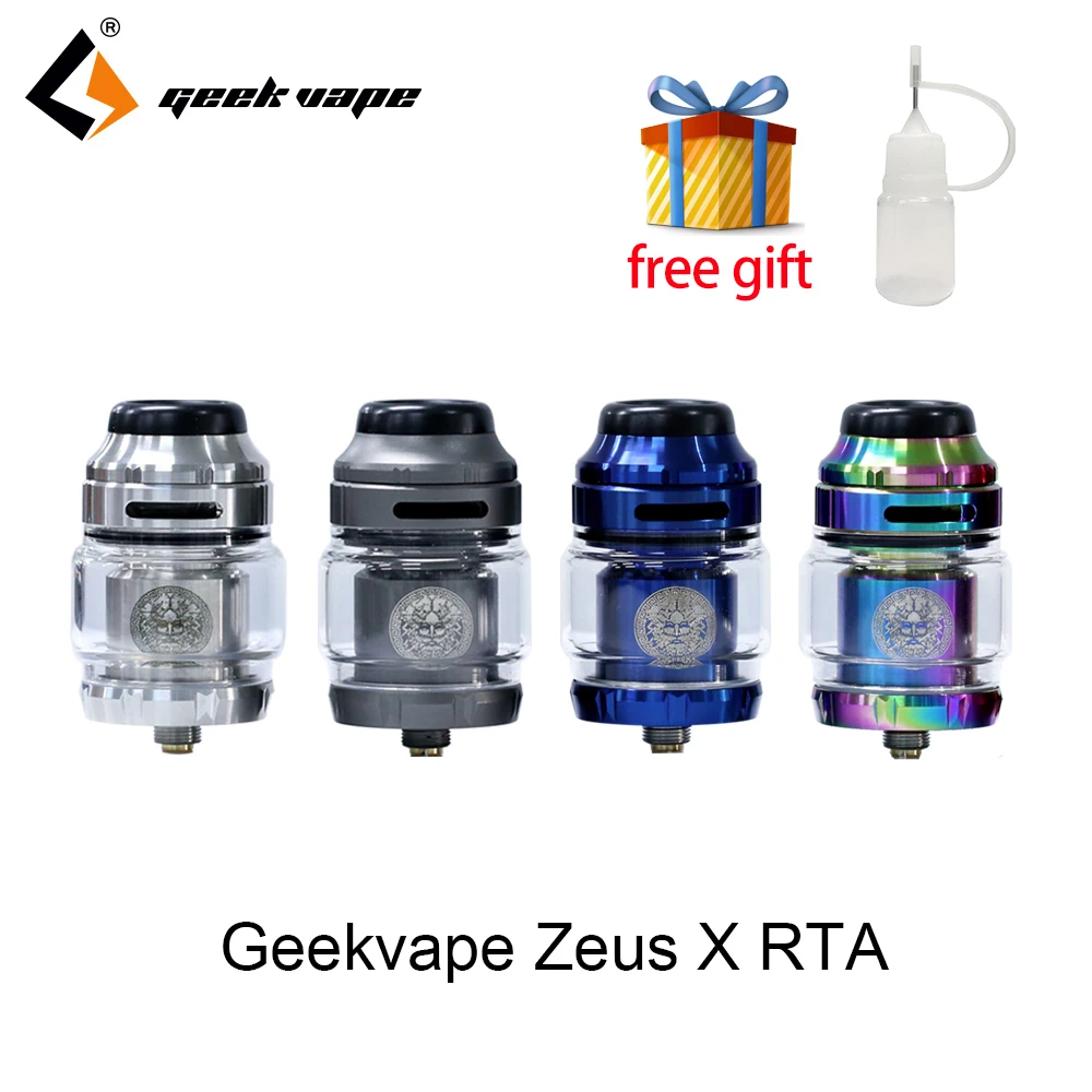 Goedkoop Originele Elektronische sigaret verstuiver Geekvape Zeus X RTA 4.5ml tank rta top luchtstroom ondersteuning single dual coil vs zeus dual RTA