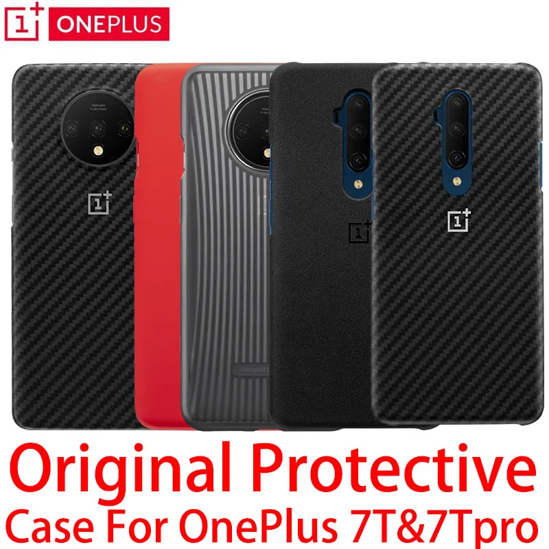 Чехол для Oneplus 7T и 7TPro силиконовый нейлоновый песчаник Karbon защитный чехол с официальной коробкой