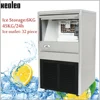 Xeoleo Commercial Ice maker 45KG/24h Ice machine 32 pcs Cube ice each time 20min make ice for Cafe/Bubble tea shop 6kg Storage 1