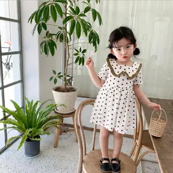 

2020 Hot Selling Baby Girls Dots Dress Summer Fashion Kids Girls Dresses 1-6 Years
