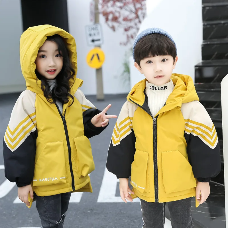 

2019 Winter Baby Girls Down Jacket White Duck Down Warm Infant Girls Coat 3-8 Years Kids Boys Outerwear Children Parkas