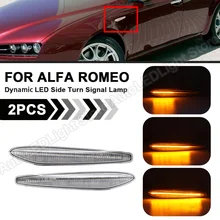 2X Dynamic LED Side Marker Light Arrow Turn Signal Blinker Indicator Lamp For Alfa Romeo 159 Sportwagon typ Boera Spider typ 939