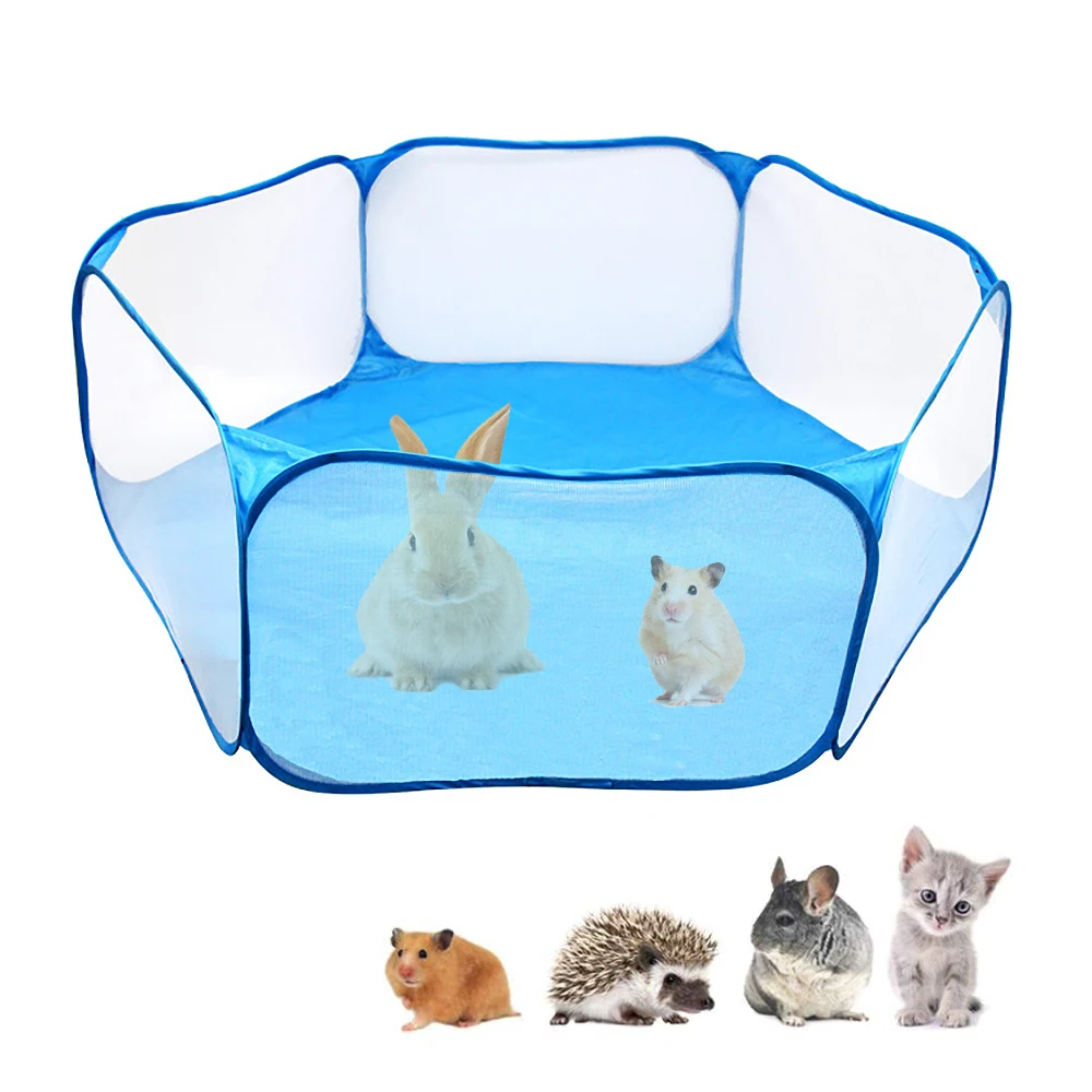 

Small Animals Breathable Folding Fence For Hamster Hedgehog Puppy Cat Rabbit Guinea Pig Portable Pet Cat Dog Cage Tent Playpen