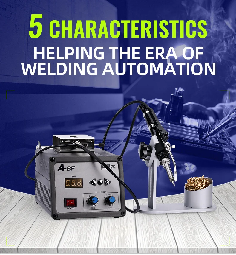US $202.58 ABF High Frequency Tin Soldering Lead Free Soldering Station 120W Manual Foot Automatic Tinsending Electric Soldering Iron