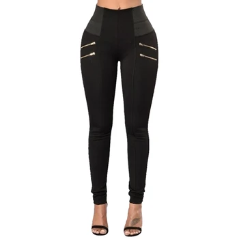 

2020 Ladies Sexy Fashion High Waist Zipper Pants Tight Casual Sports Fitness Tight