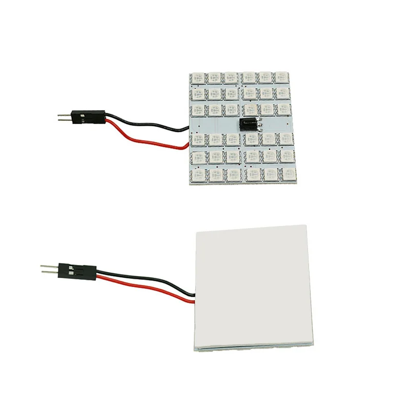 Прямая поставка 1 пара автомобилей гирлянда купол свет RGB 36SMD светодиодный панель Авто Интерьер лампы свет с пультом дистанционного управления V-Best