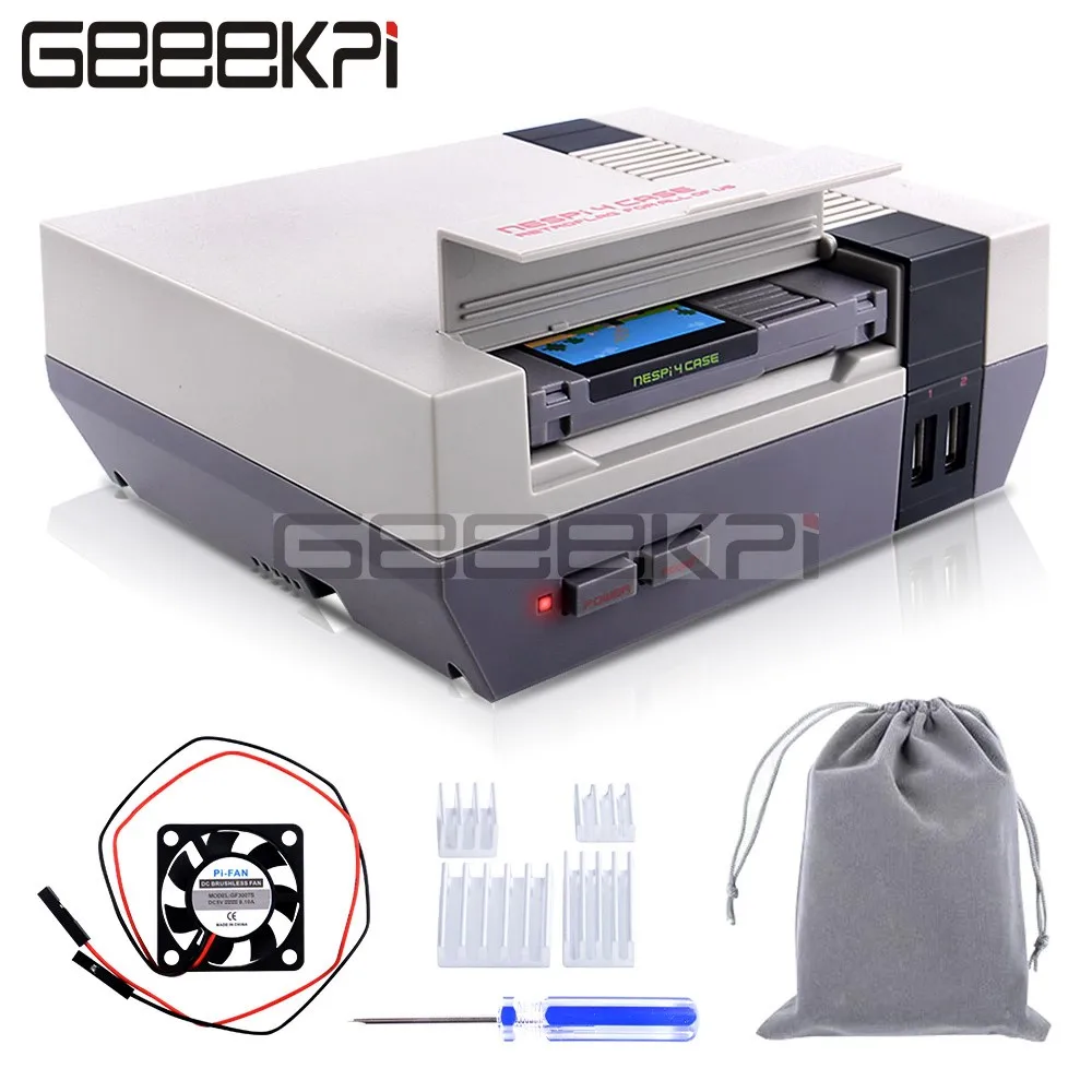 Чехол для Raspberry Pi 4B NESPi 4 с безопасным сбросом и светодиодным индикатором |