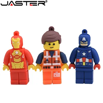 

JASTER promotion Lego Superhero usb flash drive USB 2.0 64GB memory stick pen drive 4GB 8GB pendrive 16GB 32GB