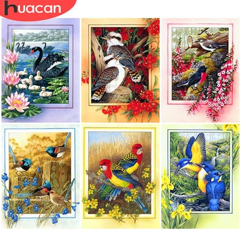 

HUACAN Diamond Painting Bird Animal Home Decoration Full Square Cross Stitch Kit Handcraft Embroidery Beaded Rhinestone Picture