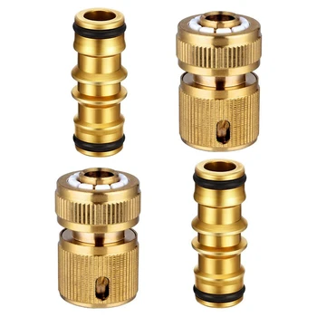 

4 Pack Garden Hose Quick Connector Male Hose End Connector Extender for Join Garden 1/2 Inch Hose Pipe Tube