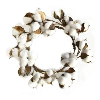 

Artificial Cotton Wreath Rustic Farmhouse Style For Ceremony Home Wedding Decor