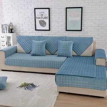 

Non-slip Sofa Cushion 4 Seasons Universal Solid Color Couch Cover Furniture Chair Sofa Covers For Living Room Slip Cover Towel