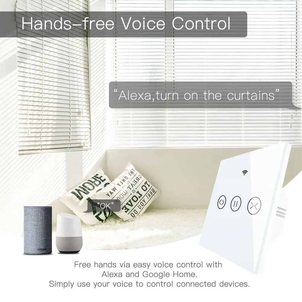 

wifi Smart wifi curtain switch, mobile remote control, electric curtain control switch, remote control by RF433
