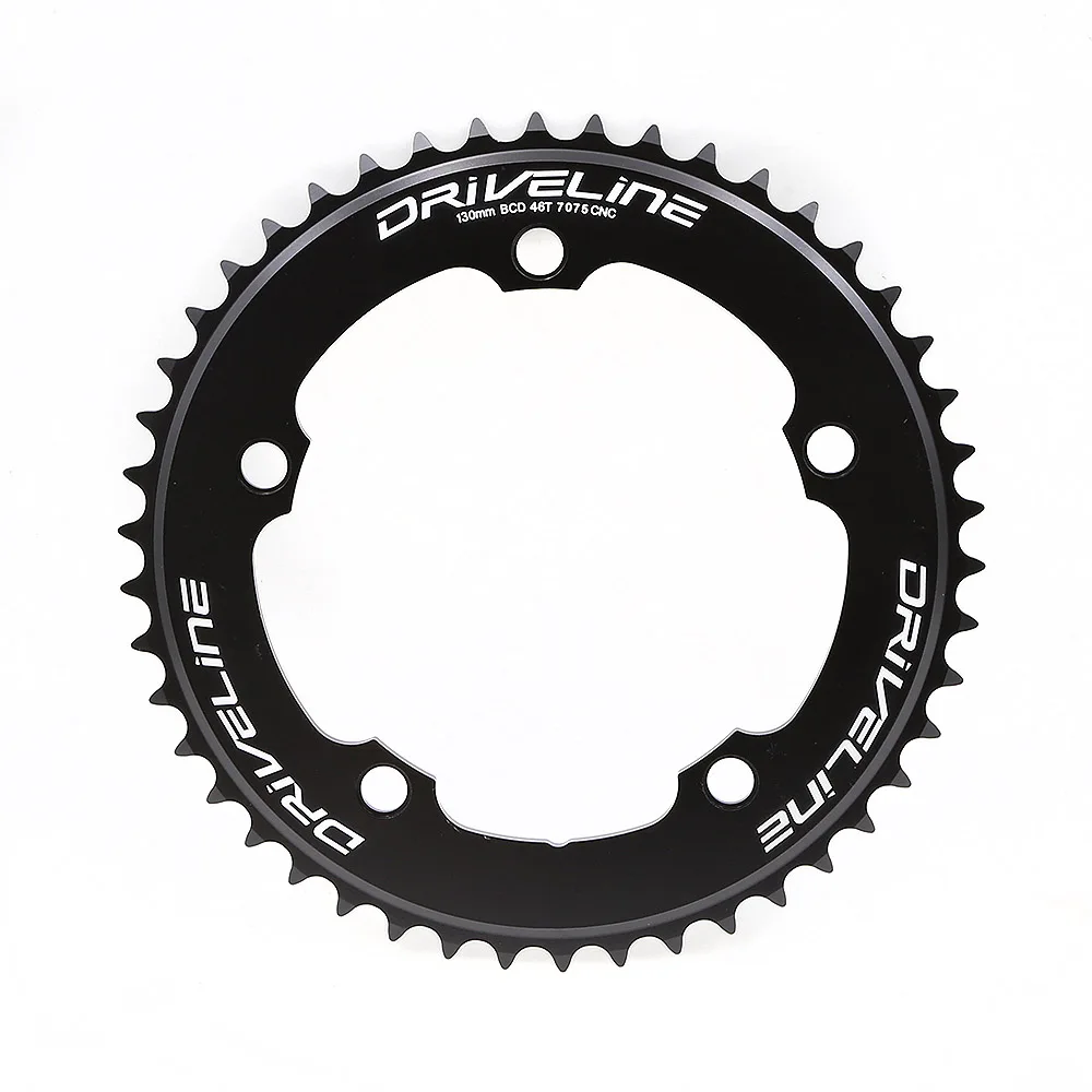 Chaîne Couchée Bikingreen 70T BCD130 CNC 7075 Road Fixie Aero TT Noir