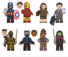 Avengers Marvel Iron Man kapitan ameryka superbohater Hulk busters Model figurki zabawki budowlane prezent edukacyjny dla dzieci tanie tanio CN (pochodzenie) Postać rysunkowa