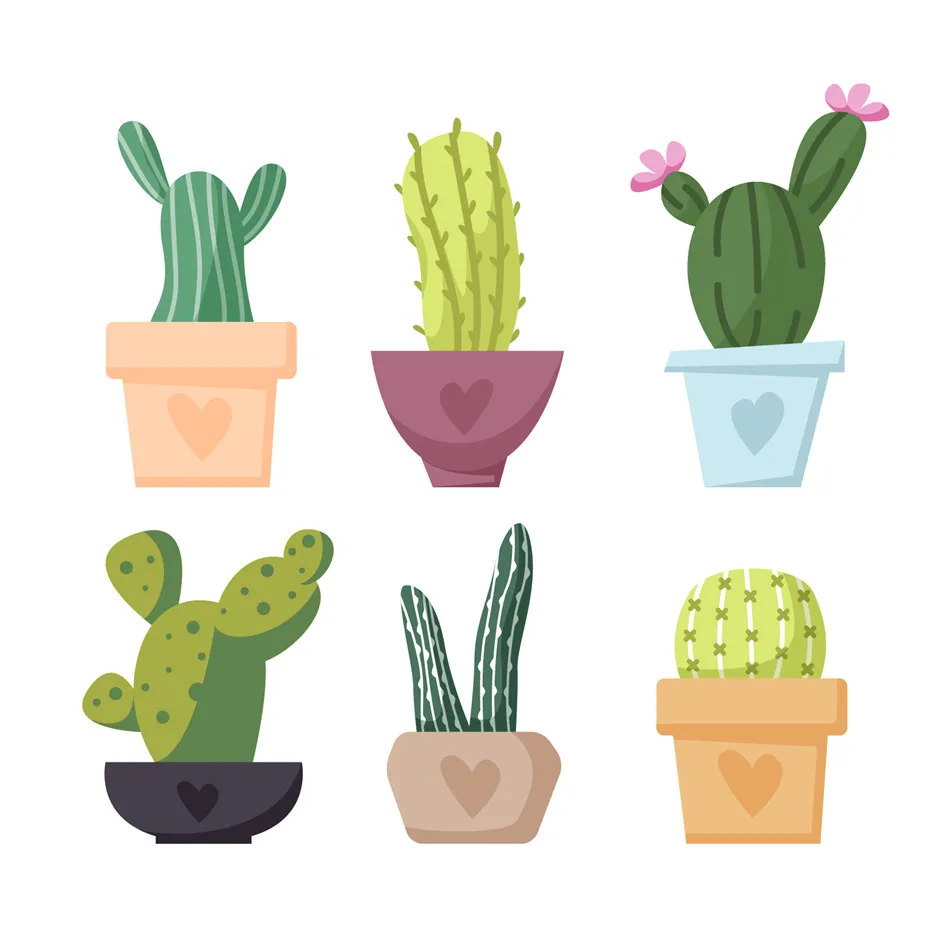 Potted Cactus and Potted Flower Plants Clear Stamps for Scrapbooking New Christmas Stamp for Photo Album Decorative Crafts