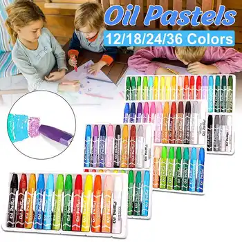 

12/18/24/36Colors/pcs DIY Crayons Non toxic Oil Pastel Colored Pencil Graffiti Pen For Kids Children Painting Drawing Stationery