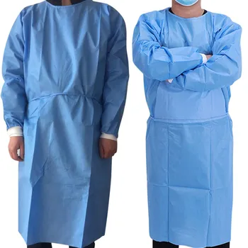 

10PCS Unisex CE Protective Isolation Clothing Anti-static Waterproof Anti-fog Dust-proof Coveralls Protection Gown S/M/L/XL