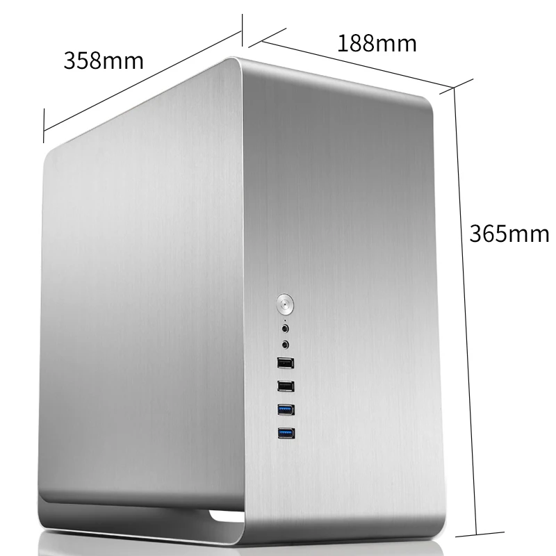 JONSBO UMX3 боковой сквозной стеклянный корпус HTPC MicroATX Алюминиевый сплав чехол для