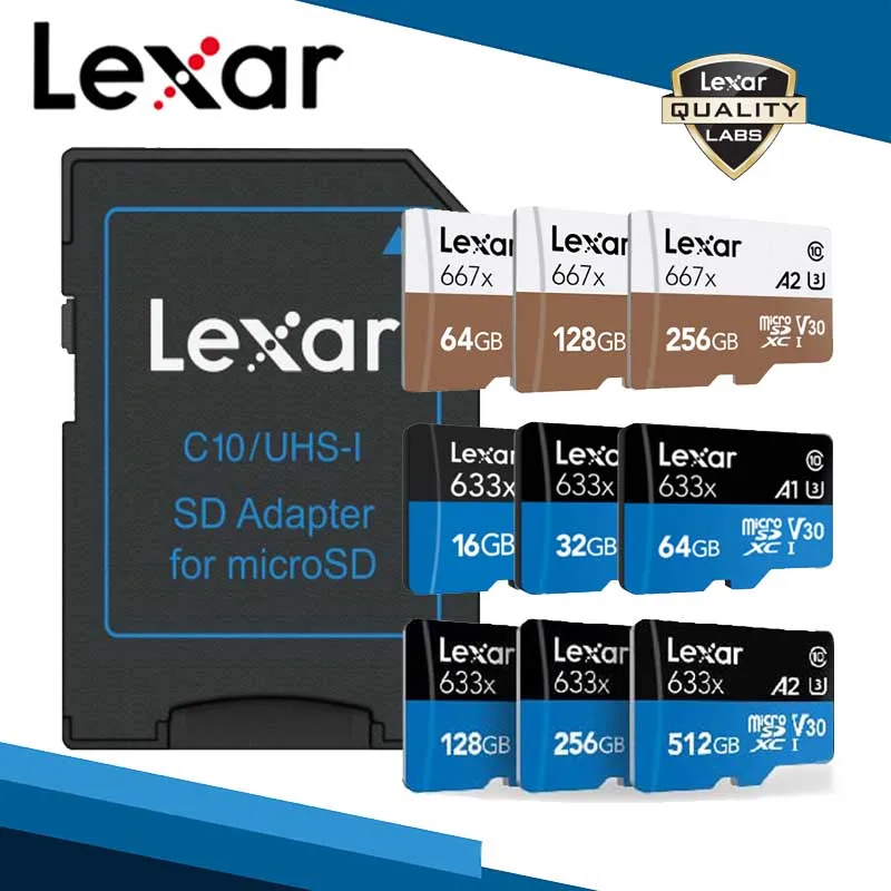 Lexar micro sd 128 Гб карта памяти cartao de memoria tarjeta micro sd карта microsd 256 ГБ tf карта 512 ГБ sd карта s gopro