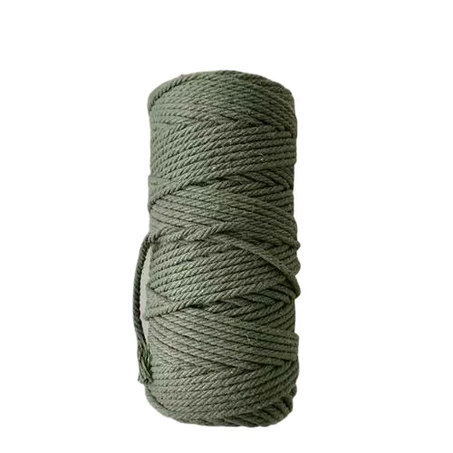 Army Green 22 цвета, 100 м, 109 ярдов, цветная, цветная, ручная работа, длинный, макраме, хлопок, скрученный шнур, 3 мм, ручная работа, плетеная проволока - Цвет: Army Green