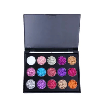 

15 Colors Diamond Sequins Eyeshadow Palette Shimmer Waterproof Long-lasting Highlight Eyeshadow BB2