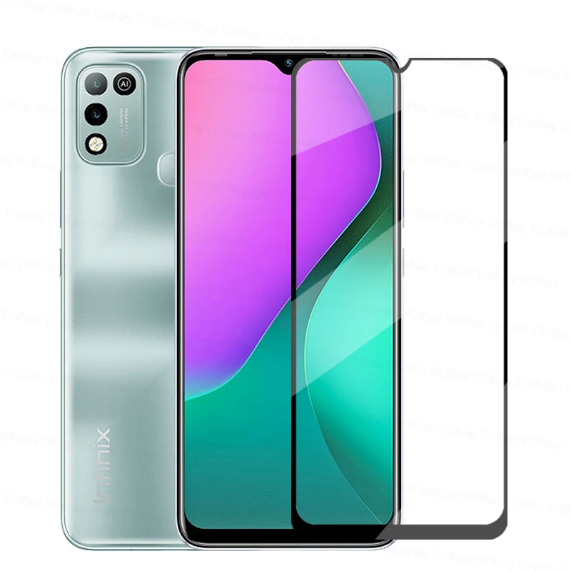

9H Full Glue Tempered Glass For Infinix Hot 10 Play Screen Protector For Infinix Hot 10 Play Phone Film For Infinix Hot 10 Play