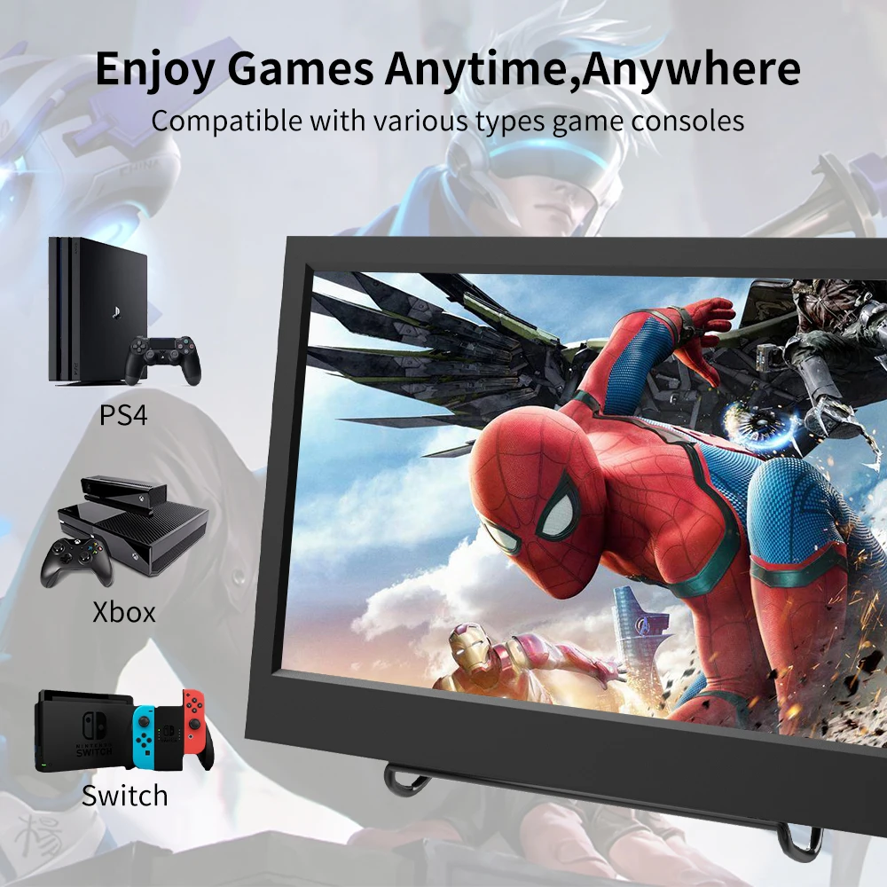 11.6 ޴ HD IPS lcd ÷ 1080P ̹ , PS4 ġ, VGA HDMI 10.1 ġ ǻ 