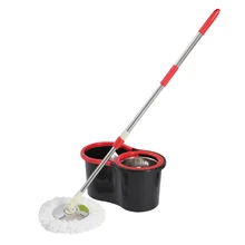 Ifun spin mop & cubeta dupla unidade com 2 cabeças mop de microfibra piso sistema de limpeza fácil torcer punho do metal(China)